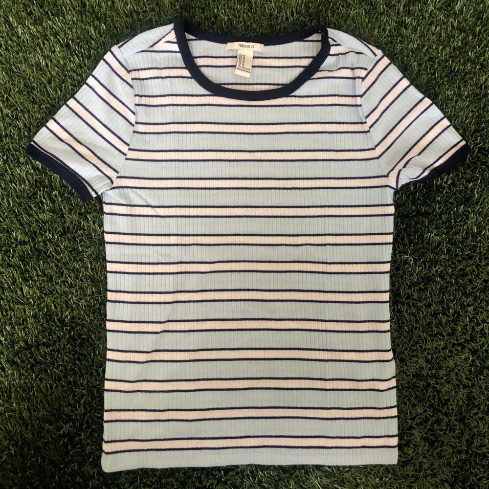 Forever 21 Blue Stripped Top
